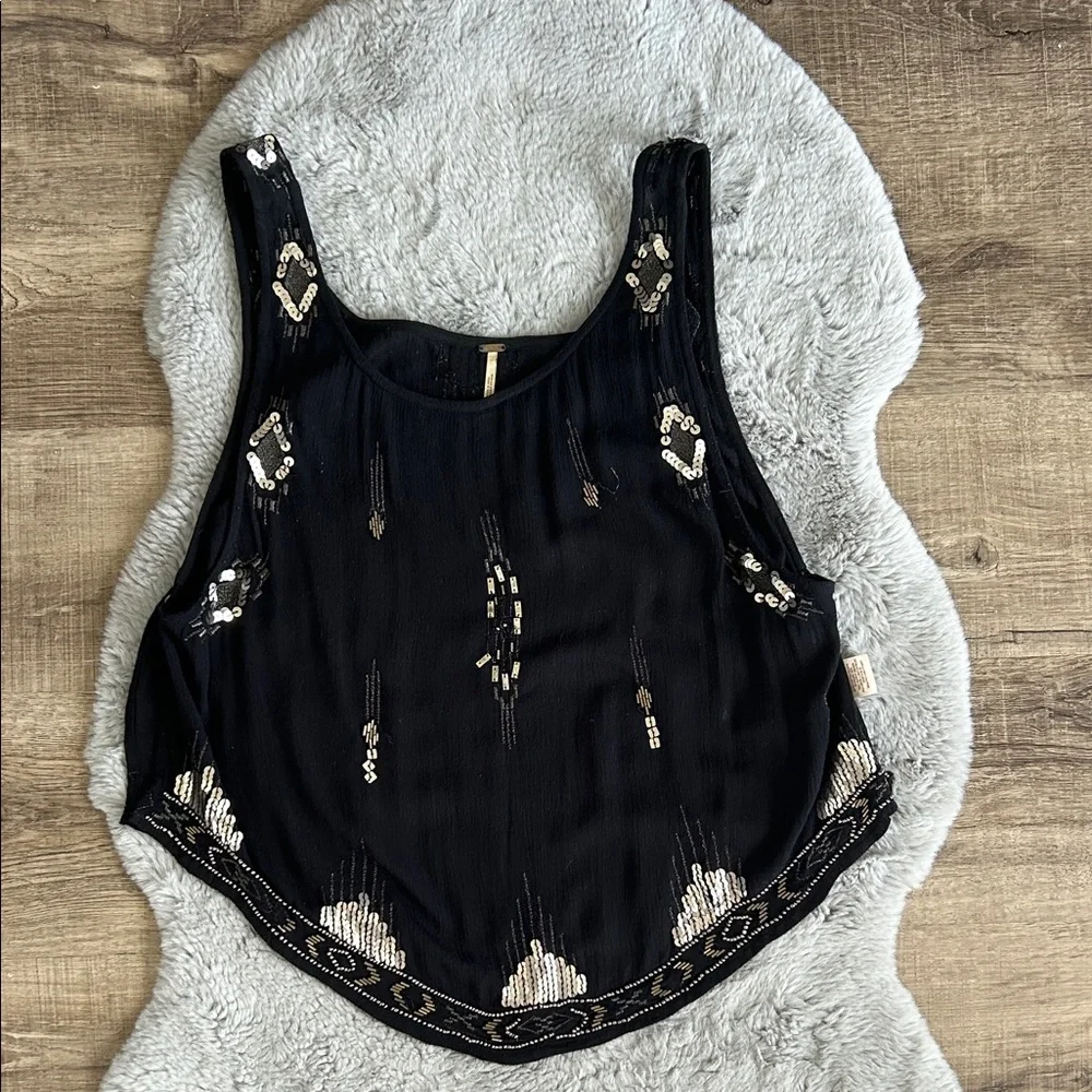 Free People Bad Girls Do It Well Sequin Tank S - Picture 4 of 9